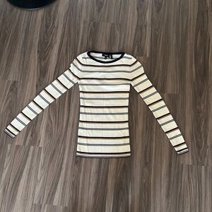 Theory striped merino wool sweater